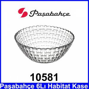 Paşabahçe 10581 6Lı Habitat Kase Kaliteli Cam Ürün Şık Tasarım