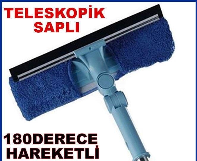 AYARLANABİLİR TELESKOPİK SAPLI CAM SİLME MOPU
