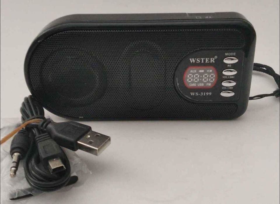 WD-3199 FM Radyo Çalar ,USB Kablolu, Dijital Saat Göstergeli, Pilli Ve Elektrikli Çalışır