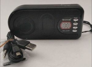 WD-3199 FM Radyo Çalar ,USB Kablolu, Dijital Saat Göstergeli, Pilli Ve Elektrikli Çalışır