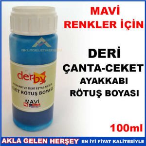 MAVİ RENK DERİ ÇANTA CEKET AYAKKABI RÖTUŞ BOYASI