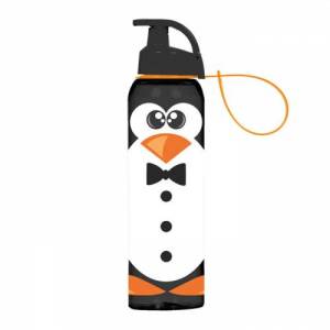 Penguen Baskılı 750 ml Plastik Su Matarası Dekoratif  1. Kalite