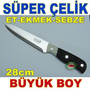 BOYNUZ SAP GÖRÜNÜM BÜYÜK BOY ÇELİK EKMEK BIÇAĞI
