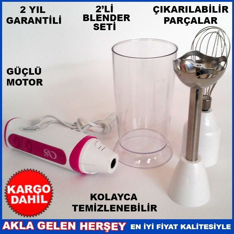 CVS SERÇİNİ ÇELİK UÇLU ÇUBUK BLENDER MİKSER SETİ DN 4410 KD