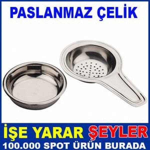 PASLANMAZ ÇELİK ALT KAPAKLI ÇAY BARDAĞI SÜZGECİ