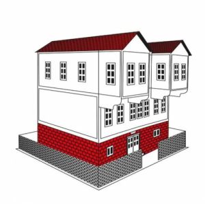Büyük Boy 3D Maket Boyamalı Osmanlı Evi Yapıştırı Gerektirmeyen Zeka Geliştirici Maket Eğiticim Seti