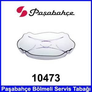 Paşabahçe 10473 Patiserrie Bölmeli Servis Tabağı Kaliteli Cam Ürün Şık Tasarım