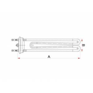 2000W Çamaşır Makinesi Rezistansı 220V 555x70mm Yerli Üretim Sağlam Ve Kaliteli Yapı