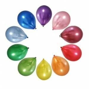 100 Adet Karışık Metalik Renklerde 1.Kalite İtalyan Lateks Balon Kutlama Parti Balonu