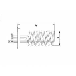 4500 Watt Mutfak Tipi Tekli Şohben Rezisdansı 220c 555x70mm 