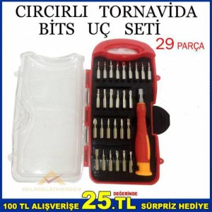Cırcırlı 29 Parça Tornavida Mini Bits Uç Setii