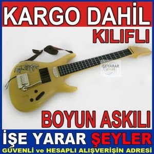 Oyuncak Gitar Orjinalden farksız özel kılıflı boyundan askılı lüks ürün notalı oyuncak elektro gitar