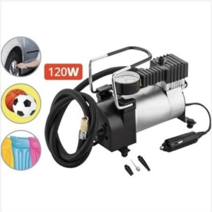 PİRANHA Metal Gövde 12 V Araç Mini 120W Hava Göstergeli Kompresör Araç Lastiği, Çocuk Havuzu, Yatak