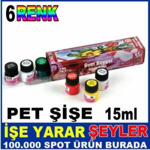 Südor Cam boyası seti cam boyama sanatı için 10 farklı karışık renk boya seti 15ml 10 canlı rengi