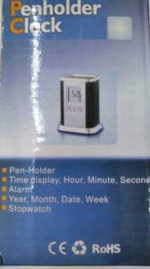 Pen Halder Clock Dijital Saat Göstergeli, Sene,Ay,Hafta,Gün Göstergeli, Saat Alarmlı ,Kalemlik.