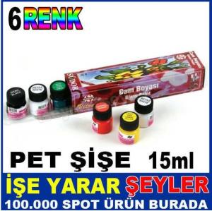 Südor Cam boyası seti cam boyama sanatı için 10 farklı karışık renk boya seti 15ml 10 canlı rengi