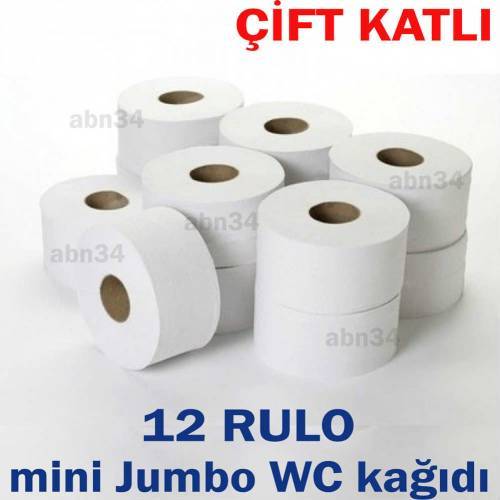 Saf selüloz 12 rulo mini jumbo tuvalet kağıdı wc dispenseri için