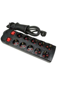 Sistem 2000 10lu Grup Priz 5mt Uzatma Kablolu Anahtarlı  5+5 Birbirinden Bağımsız 3x1.5 Bakır Kablo