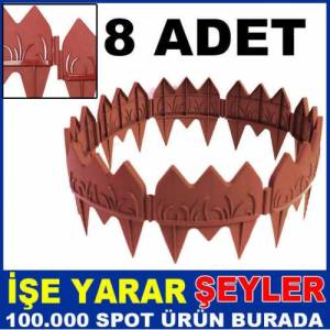 8 Adet Renkli Dekoratif Geçirmeli Bahçe Çiti
