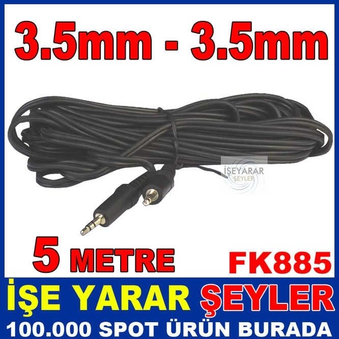 3.5mm ERKEK - 3.5mm ERKEK STEREO KABLO 5 METRE