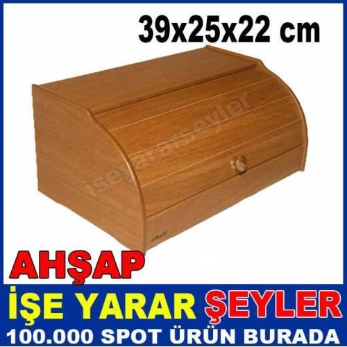 BÜYÜK BOY SÜRGÜLÜ AHŞAP EKMEK SAKLAMA KUTUSU 