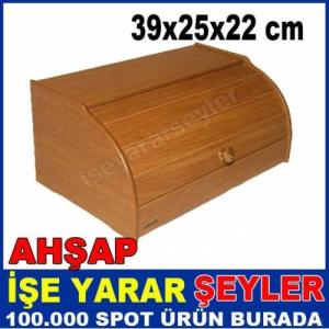 BÜYÜK BOY SÜRGÜLÜ AHŞAP EKMEK SAKLAMA KUTUSU 