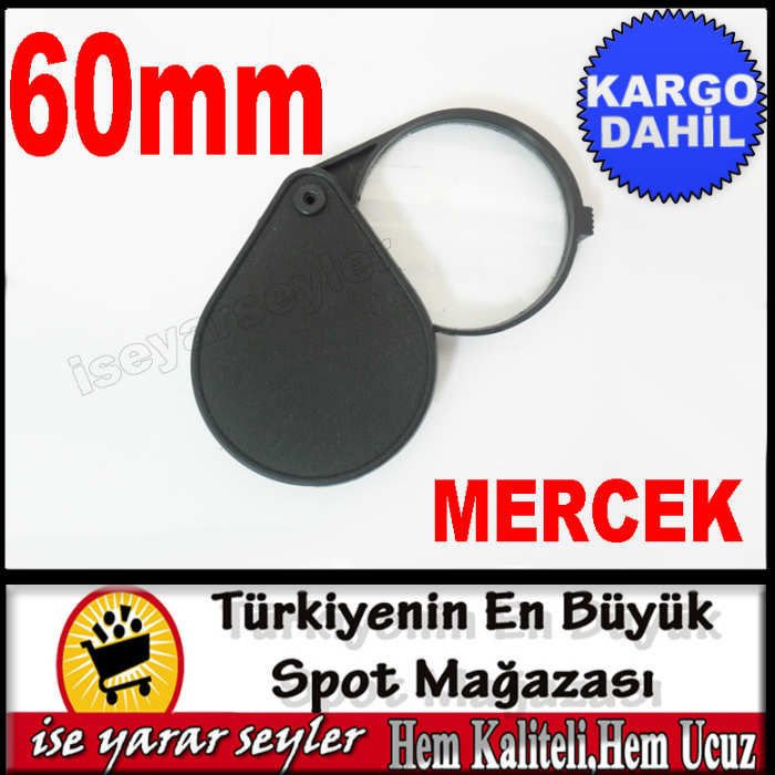 60mm KATLANABİLİR PLASTİK KILIFLI BÜYÜTEÇ KD-3