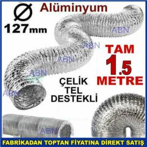 Aspiratör,Davlumbaz 1.5m Alüminyum Flexi Boru üreticisi ÇelikTel Destekli Fleksi Boru İmalatçı Firmaa