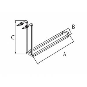 1500W Fritöz Rezistansı Rezistansı 220V 290x50x228mm Yerli Üretim