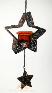 METAL FERFORJE ASKILI NOSTALİK TEALIGHT MUMLUK