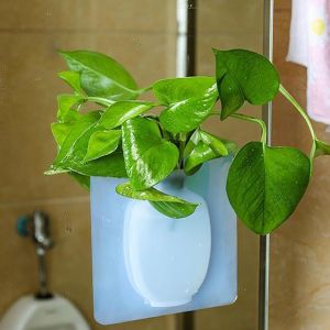 Yapıştırılabilen Dekoratif Silikon Çiçek Vazosu İçine Su Konulan 3 Boyutlu Sihirli Saksı 15x15cm