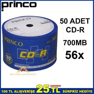 x64 YAZMA HIZI 700MB KAPASİTE 50'li CD PRİNCO
