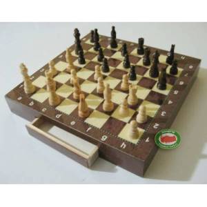 MOBİLYA KAPLAMA ve ÇİFT ÇEKMECELİ 29x29cm AHŞAP SATRANÇ TAKIMI SANDUKALI KUTULU FULL SATRANÇ TAKIMI