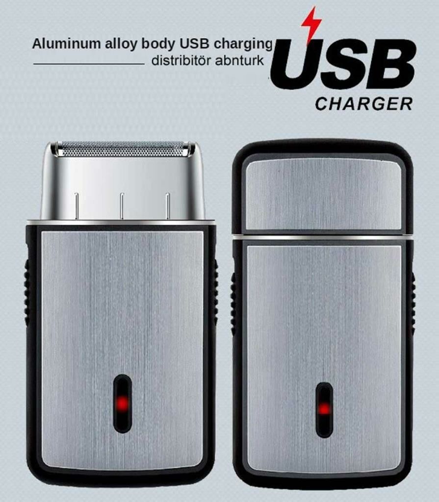 Usb Şarjlı Alüminyum Metal Gövde Sıfır Siinekkaydı Tıraş Favori Yanak Traş Makinesi Seyahat Cep Tipi