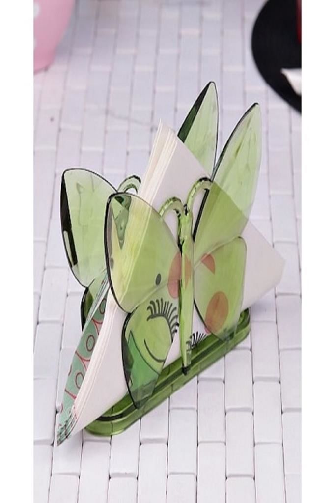 Akrilik Yapım, Kristal Kelebek Model  Peçetelik  16 cm. x 12 cm.