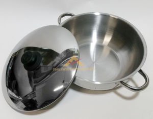 26cm ÇELİK KARNIYARIK TENCERESİ İNDÜKSİYON ÇELİK KAPSÜL TABAN 6 LİTRE BASIK TENCERE