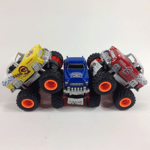 Kaydırmalı Büyük Tekerli 8.5x8cm 4x4 Oyuncak Araba Safari Çek-Bırak Metal Araba