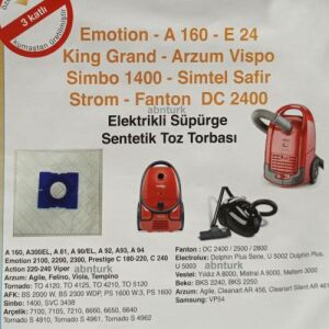 5li Afk BS 2000W,BS2300 WDP,PS1600,W3 PS1600 Elyaf Bez TozTorbası
