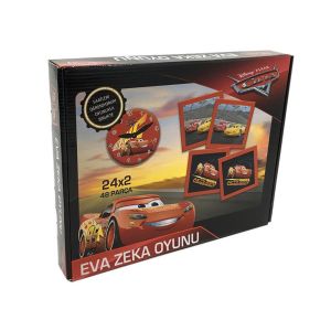 48 Parça Cars Eva Zeka Hafıza Oyunu Saatleri Öğreniyorum Oyunuyla Birlikte