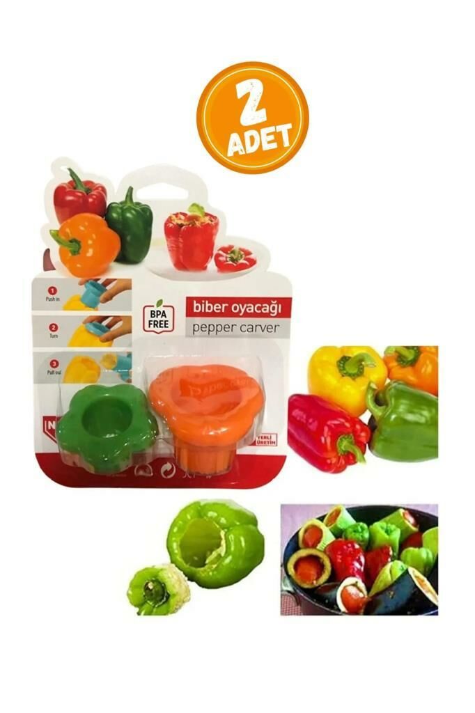 Pratik ve Kolay Dolma Aparat Seti Kabak Patlıcan Biber Oyacağı 2'li Set