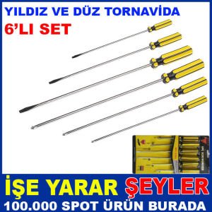 6 LI SET YILDIZ VE DÜZ HASSAS TORNAVİDA SETİ