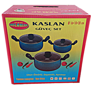 Yanmaz Yapışmaz İndüksiyon Ocak Uyumlu Özaslanlılar Güveç Seti 16-18-20 cm Çap