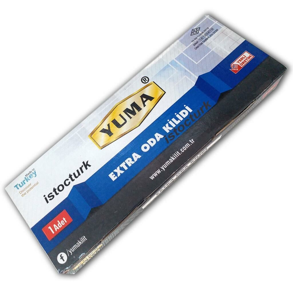 Yuma Kilit Extra Oda Kapısı Kilidi 40mm TSE garantili Çelik Gövde Güvenli Ev içi Oda,Banyo,Wc için