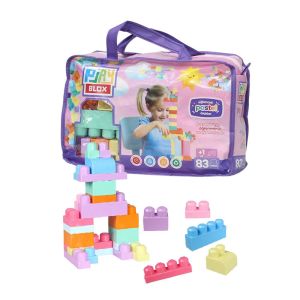 2946 Play Blox Pastel Blok Yapı Oyuncakları 83 Parça ,Saklama Çantalı ,1 Yaş ve Üzeri