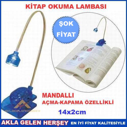 Mandallı Aç Kapat Özellikli Kitap Okuma Lambası
