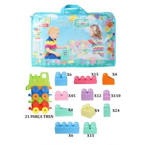 3035 Play Blox Pastel Blok Yapı Oyuncakları 266 Parça ,Saklama Çantalı ,1 Yaş ve Üzeri