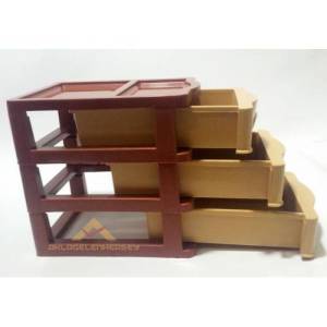 3 Katlı Çekmeceli Enfiye Kutusu,ÇOK Amaçlı 3 Çekmeceli Mini Komidin 14x20x20cm yeni