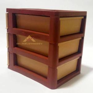 3 Katlı Çekmeceli Enfiye Kutusu,ÇOK Amaçlı 3 Çekmeceli Mini Komidin 14x20x20cm yeni