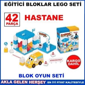 Ücretsiz Kargo DEDE 42 PARÇA EĞİTİCİ OYUNCAK HASTANE LEGO SETi