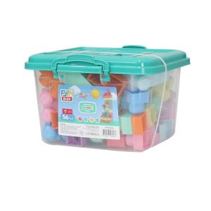 3066 Play Blox Pastel Blok Yapı Oyuncakları 56 Parça ,Kovalı ,1 Yaş ve Üzeri
